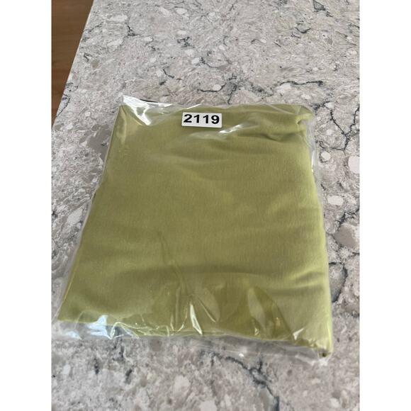 Sigrid Olsen Sport Lime Green Long Sleeve Shirt w Lace Detail Size Medium JL - Picture 8 of 8